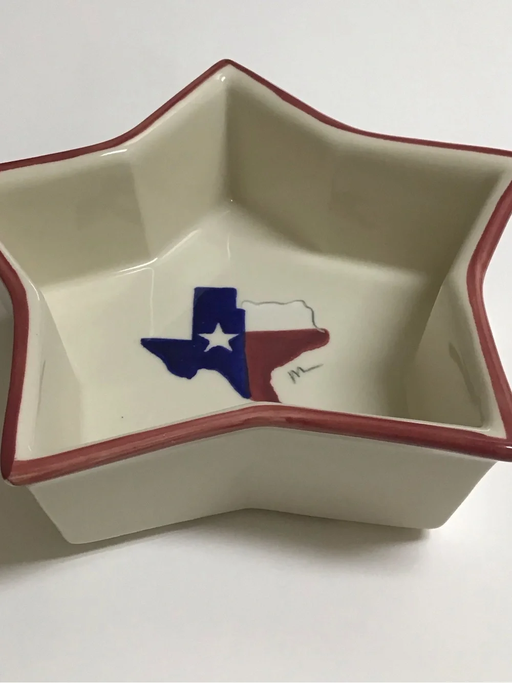 Hartstone Pottery Star Bowl Texas Proud Serving Dish July 4th Vintage 1991 NWT - Picture 8 of 12